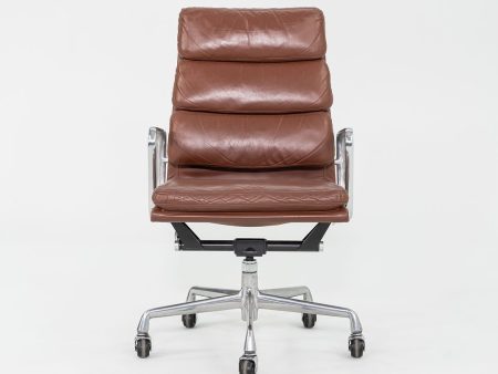 1996 Herman Miller Eames Soft Pad Executive Desk Chair in Brown Leather 8x Available For Discount