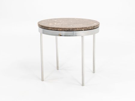 1960s Round Steel and Marble Side Table by Gordon Bunshaft and Davis Allen for SOM Design Online Hot Sale