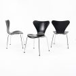 1998 Series 7 Chair, Model 3107 by Arne Jacobsen for Fritz Hansen in Ebonized Ash 15x Available Online Hot Sale