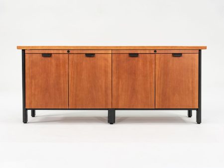 1990s Propeller Credenza Cabinet by Emanuela Frattini for Knoll International in Cherry Discount