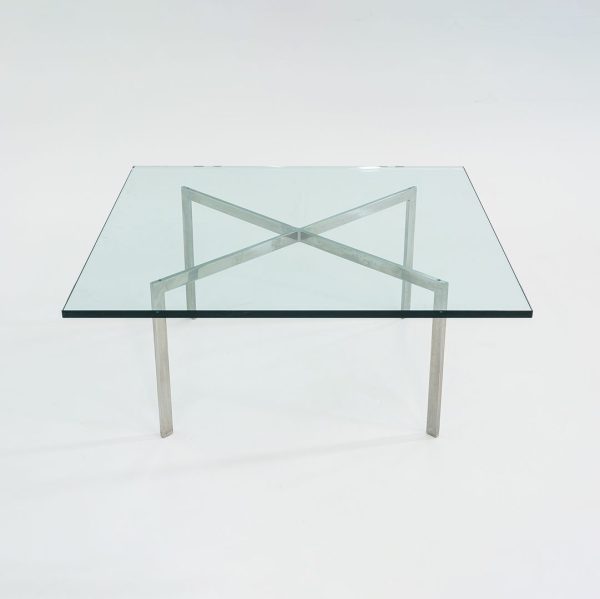 1960s Barcelona Coffee Table by Mies van der Rohe for Knoll & Treitel Gratz in Stainless and Glass 2x Available For Cheap