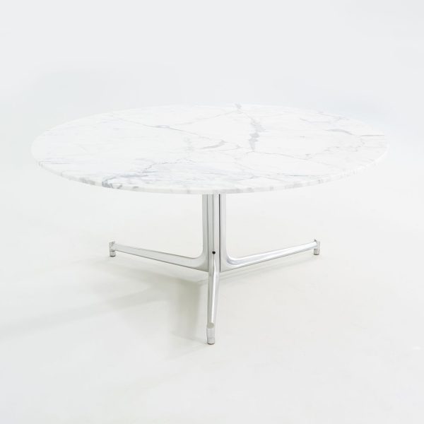 1968 T105 Dining Table by Preben Fabricius and Jorgen Kastholm for Kill International in White Marble and Aluminum Online Hot Sale