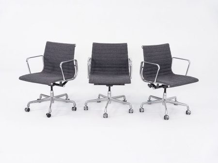 2009 Herman Miller Eames Aluminum Management Desk Chair in Grey Maharam Fabric 3x Available Fashion