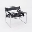 1960s Marcel Breuer for Gavina   Knoll Wassily B3 Lounge Chair in Black Leather with Chrome Frame Cheap