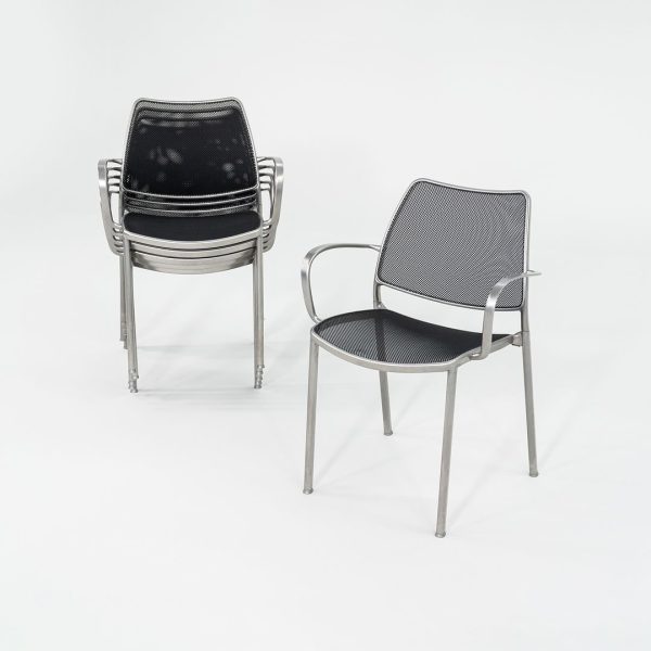 2010 Set of Six Gas Armchairs by Jesus Gasca for STUA in Aluminum and Mesh Online Sale