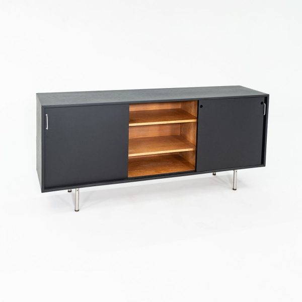 1958 Jens Risom Ebonized Oak Wood Credenza   Cabinet from Seagram Building Online Hot Sale