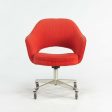 1974 Eero Saarinen for Knoll Rolling Executive Office Chairs Original Red Fabric Online