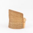 1970s Rattan Barrel Chair for Comfort Designs Attributed to Adrian Pearsall in Cane and Fabric Supply