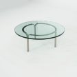 1960s Nicos Zographos for Albano TA.42G.36 Ribbon Coffee Table in Stainless Steel and Glass 36 inch Online