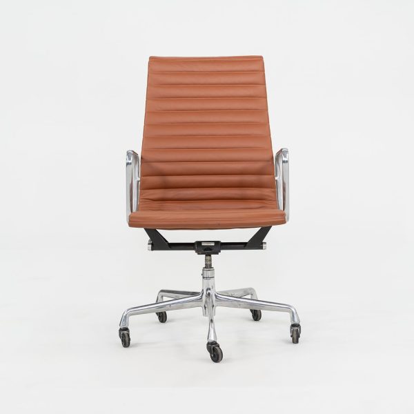 2010s Herman Miller Eames Aluminum Group Executive Desk Chair in Cognac Leather Online