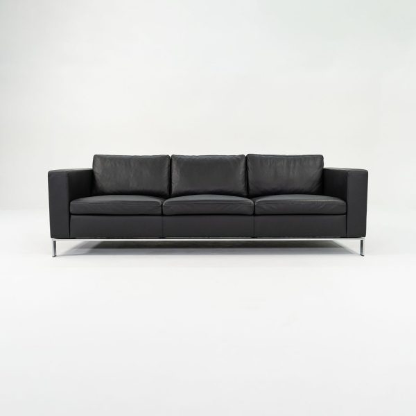 2010s Foster 503 Sofa by Lord Norman Foster for Walter Knoll in Steel and Black Leather Hot on Sale