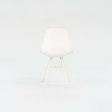 2014 Set of Four Eames Plastic Shell Chairs in White with Eiffel Base Online Sale