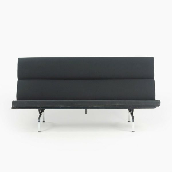 2006 Herman Miller by Ray and Charles Eames Sofa Compact Black Fabric Upholstery Online now