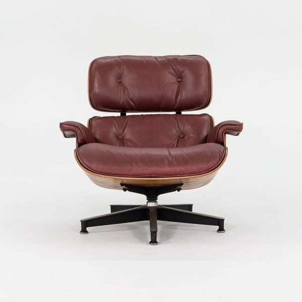 1960s Herman Miller Eames Lounge Chair and Ottoman 670 & 671 by Charles and Ray Eames in Red Leather Hot on Sale