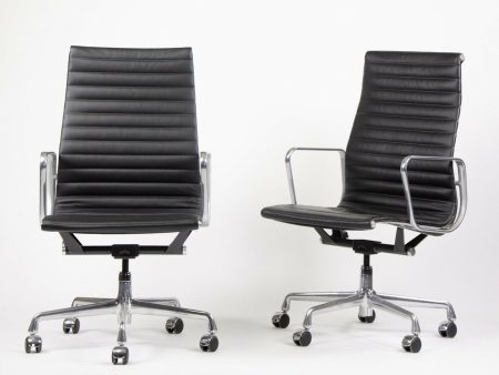 2008 Eames Herman Miller Aluminum Group Executive Desk Chair Black Sets Available Fashion