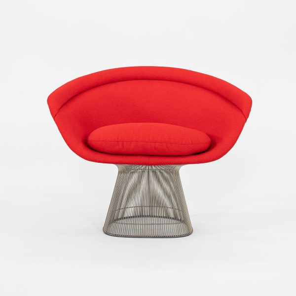 1975 Pair of Warren Platner for Knoll Lounge Chairs with New Red Upholstery For Discount