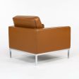 2012 Pair of Florence Knoll Club   Lounge Chairs in Dark Tan or Caramel Leather Cheap