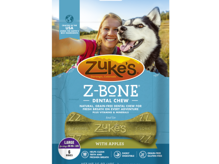 Zukes Z-Bones Grain Free Clean Apple Crisp Dental Dog Treats Cheap