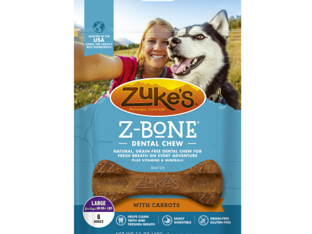 Zukes Z-Bones Grain Free Clean Carrot Crisp Dental Dog Treats Online