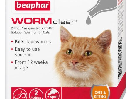 Beaphar WORMclear for Cats Worming Spot-On Solution x 2 Supply