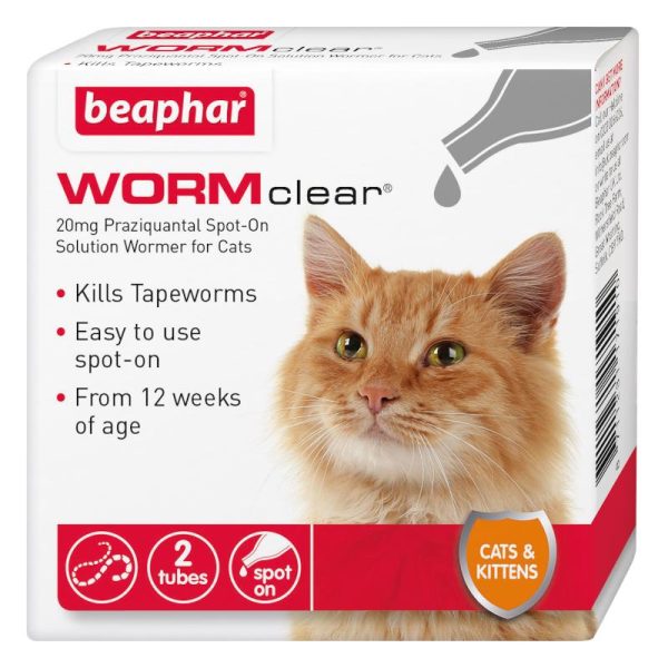 Beaphar WORMclear for Cats Worming Spot-On Solution x 2 Supply