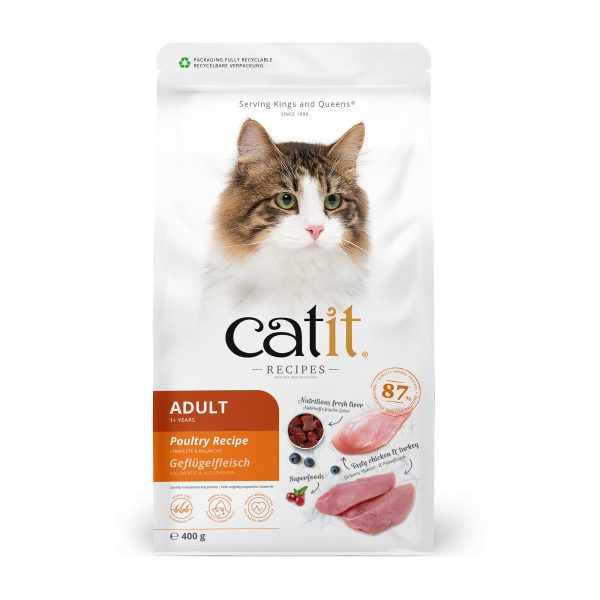 Catit Recipes Adult Poultry Recipe Dry Cat Food 400g 2kg Cheap