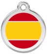 Red Dingo Enamel Dog & Cat ID Tags Spanish Flag Online now