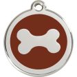 Red Dingo Enamel Dog ID Tags Bone 11 Colours on Sale