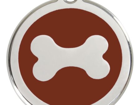 Red Dingo Enamel Dog ID Tags Bone 11 Colours on Sale