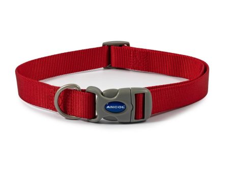 Ancol Dog & Puppy Collars Nylon Red 3 Sizes Online Sale