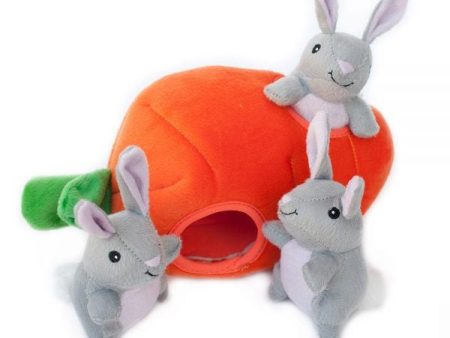 ZippyPaws Zippy Burrow Bunny  n Carrot Hide and Seek Puzzle Dog Toy Discount