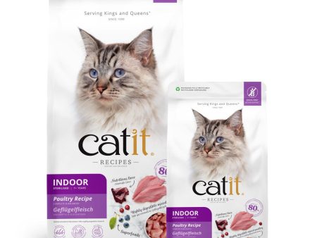 Catit Recipes Indoor Sterilised Poultry Dry Cat Food 400g 2kg Supply