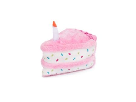 ZippyPaws NomNomz Plush Pink Birthday Cake Dog Toy Cheap