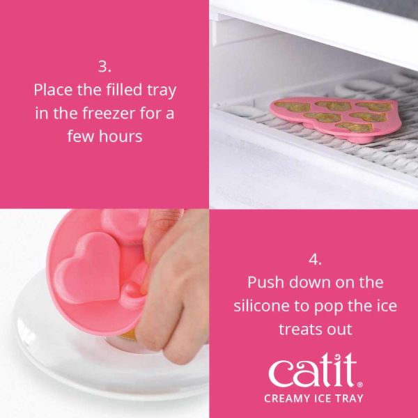 Catit Creamy Heart-Shaped Silicone Ice Tray For Sale