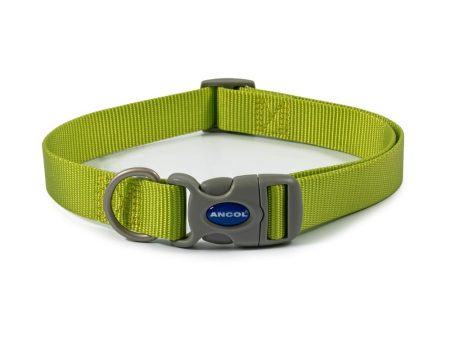 Ancol Viva Dog & Puppy Collars Nylon Quick Fit Lime 3 Sizes Online now