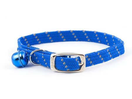 Ancol Cat Collar Elasticated Soft Weave Blue Supply