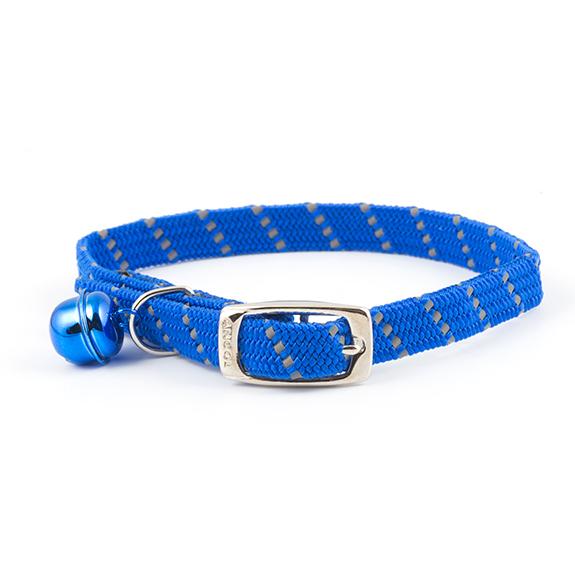 Ancol Cat Collar Elasticated Soft Weave Blue Supply