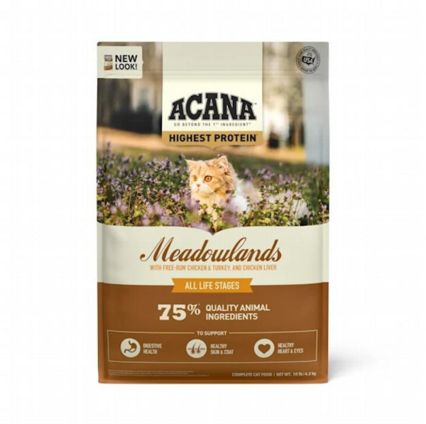 ACANA Highest Protein Meadowlands Dry Cat Food For Discount