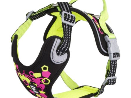 Hurtta Weekend Warrior Dog Harnesses Neon Licorice 5 Sizes on Sale