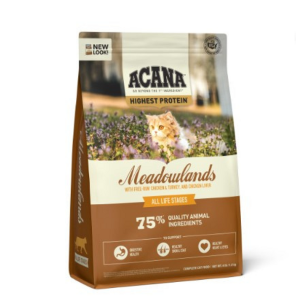 ACANA Highest Protein Meadowlands Dry Cat Food For Discount