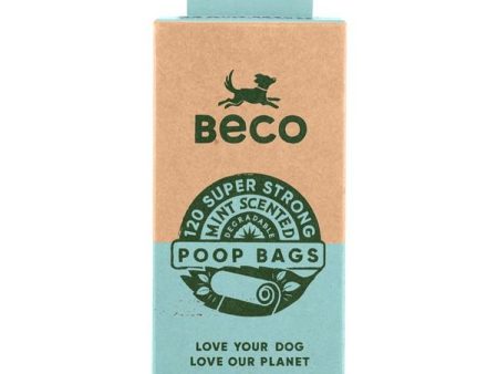 Beco Mint Scented Degradable 120 Poop Bags on 8 Refill Rolls For Cheap