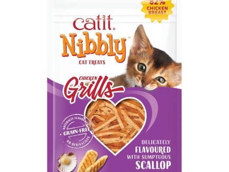 Catit Nibbly Chicken & Scallop Grills Treats 30g Online now