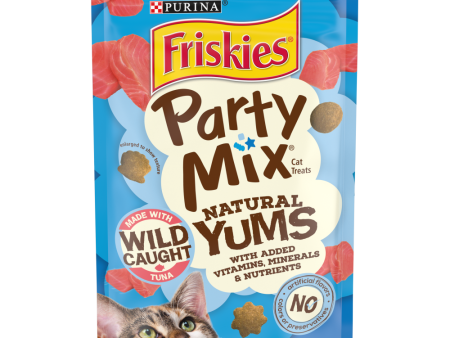 Friskies Party Mix Natural Yums with Real Tuna Cat Treats For Discount