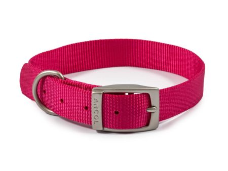 Ancol Viva Dog & Puppy Buckle Collars Nylon Pink 5 Sizes on Sale