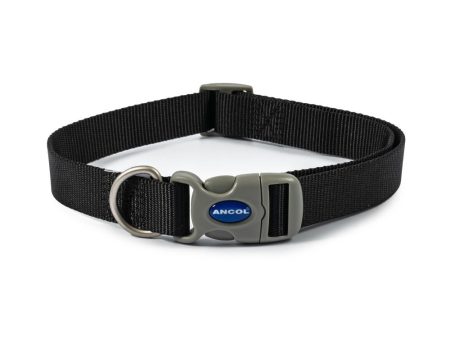 Ancol Dog & Puppy Collars Nylon Black 3 Sizes Discount