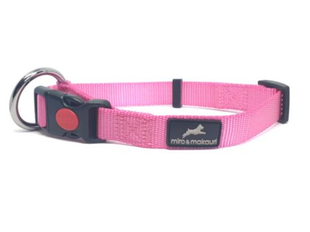 Miro & Makauri Belay Nylon Safety Dog Collars Pink 4 Sizes Sale