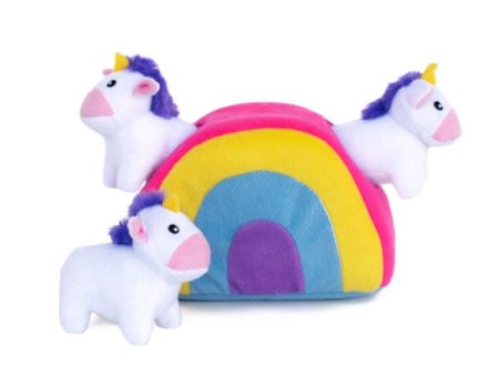 ZippyPaws Zippy Burrow Unicorns Rainbow Puzzle Dog Toy Online