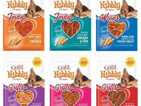 Catit Nibbly Jerky   Wraps   Grills Treats Pack of 6 For Sale