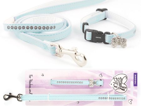 Ancol Puppy Small Bite Dog Collar & Lead Set Deluxe Jewel Blue Online