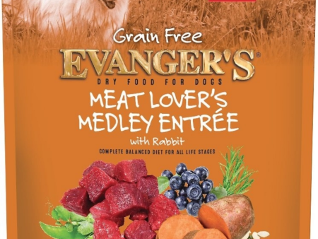 Evangers Grain Free Meat Lover s Medley with Rabbit Dry Dog Food For Cheap